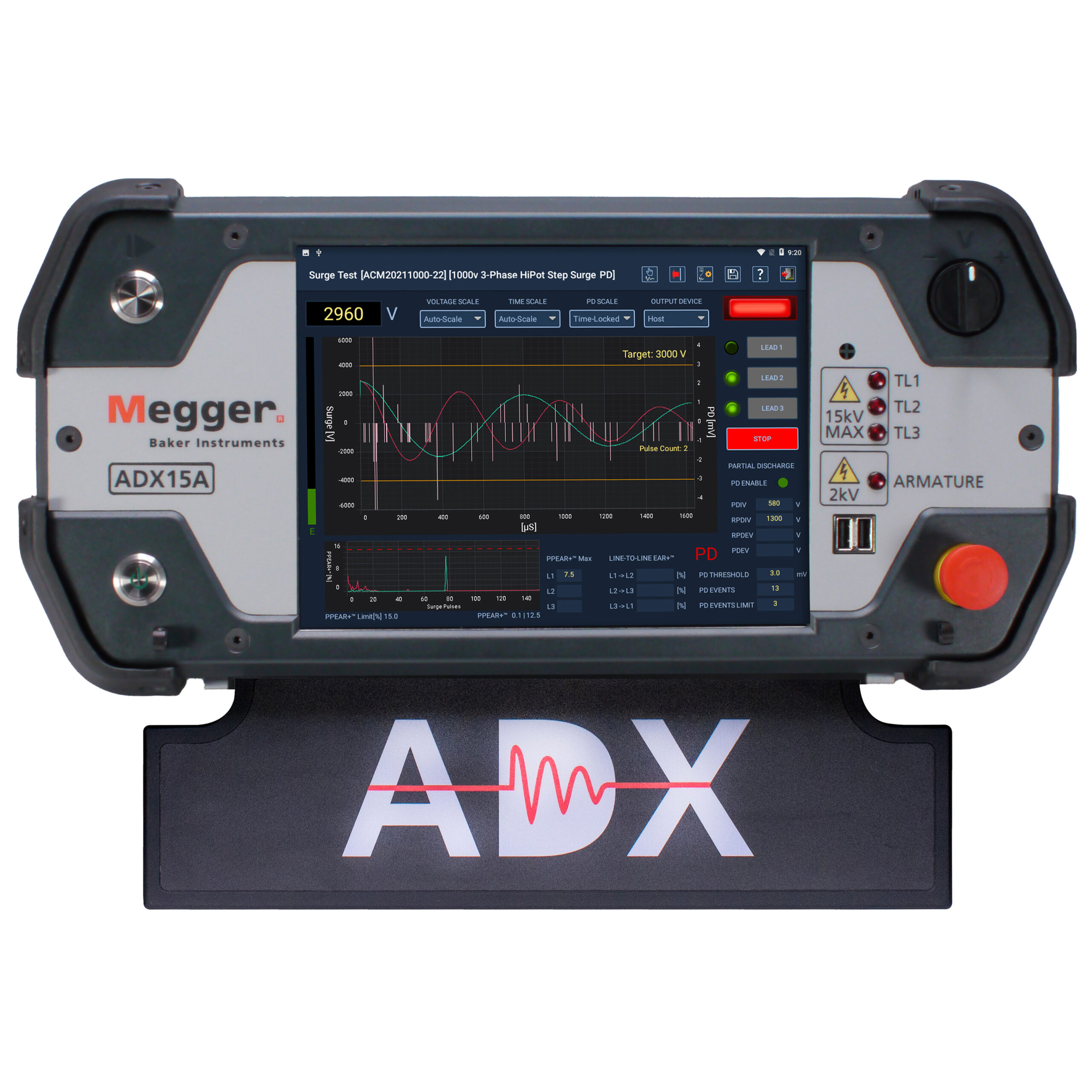 Probador automático de motores estáticos de diagnóstico de Megger Baker Instruments, de venta en Oropeza Ingenieros